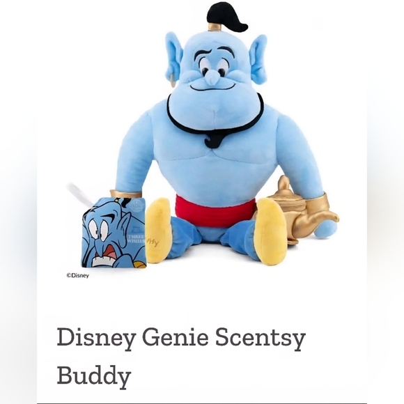 Scentsy Disney Genie Buddy & Three Wishes Scent Pak Blueberry Plums Blackberry - Picture 1 of 7